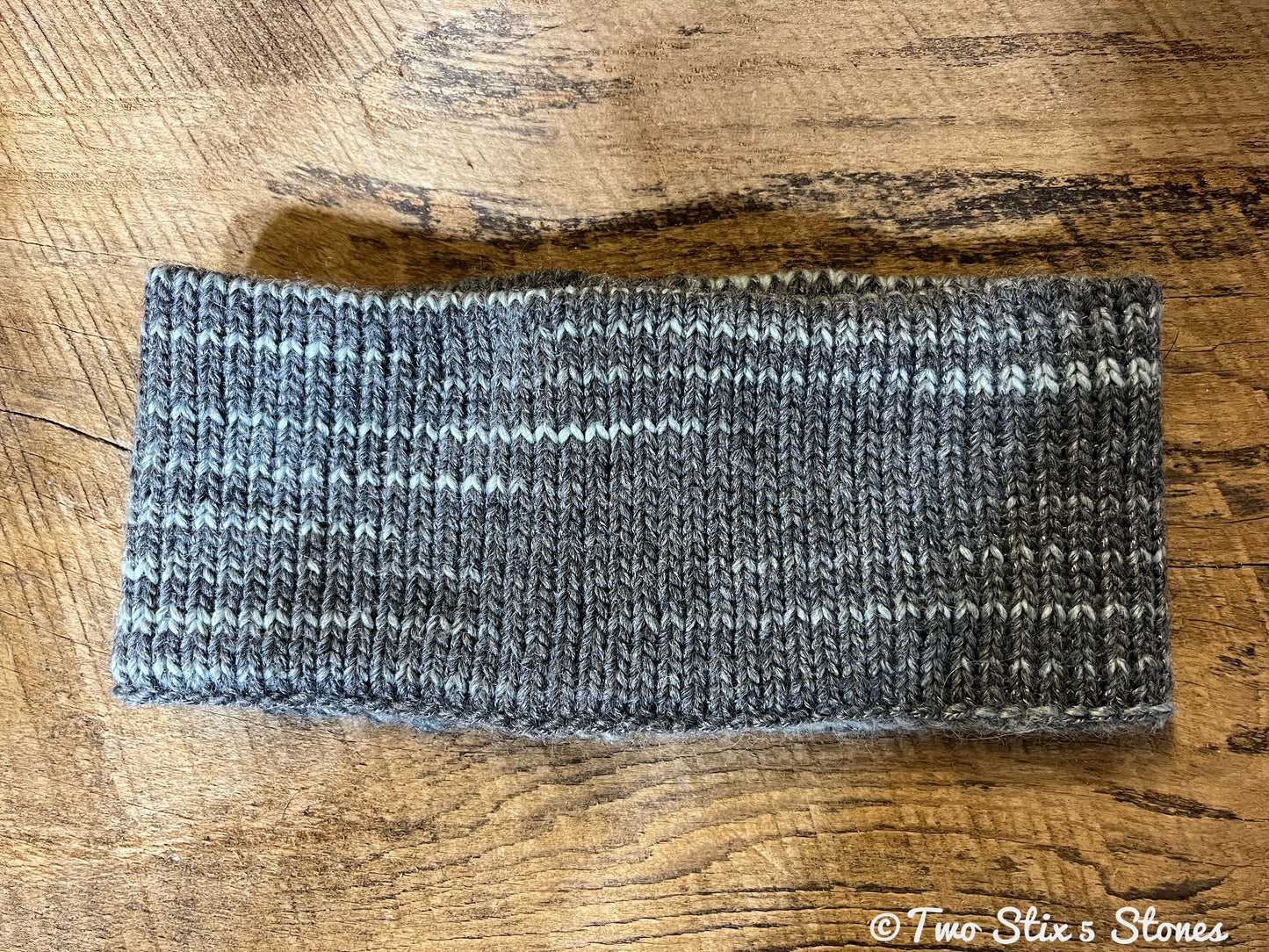 Grey Tweed Double Brim Headband