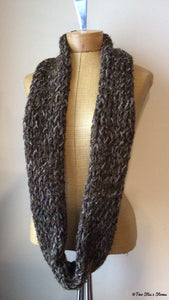 Chocolate Tweed Infinity Scarf