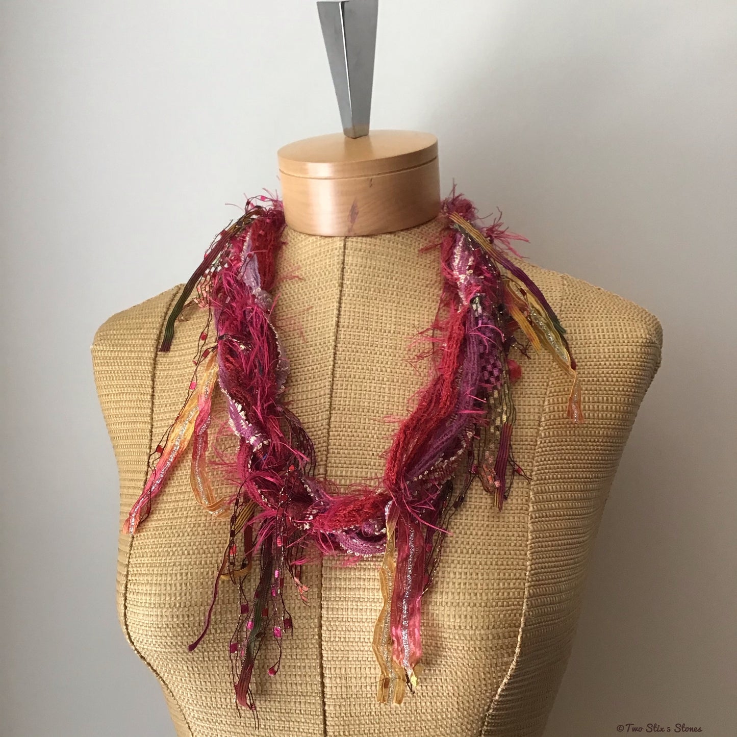 Pink *Funky Chic* Fiber Necklace