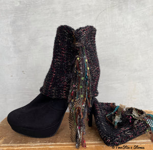 Black Tweed *Diva Chic* Boot Toppers