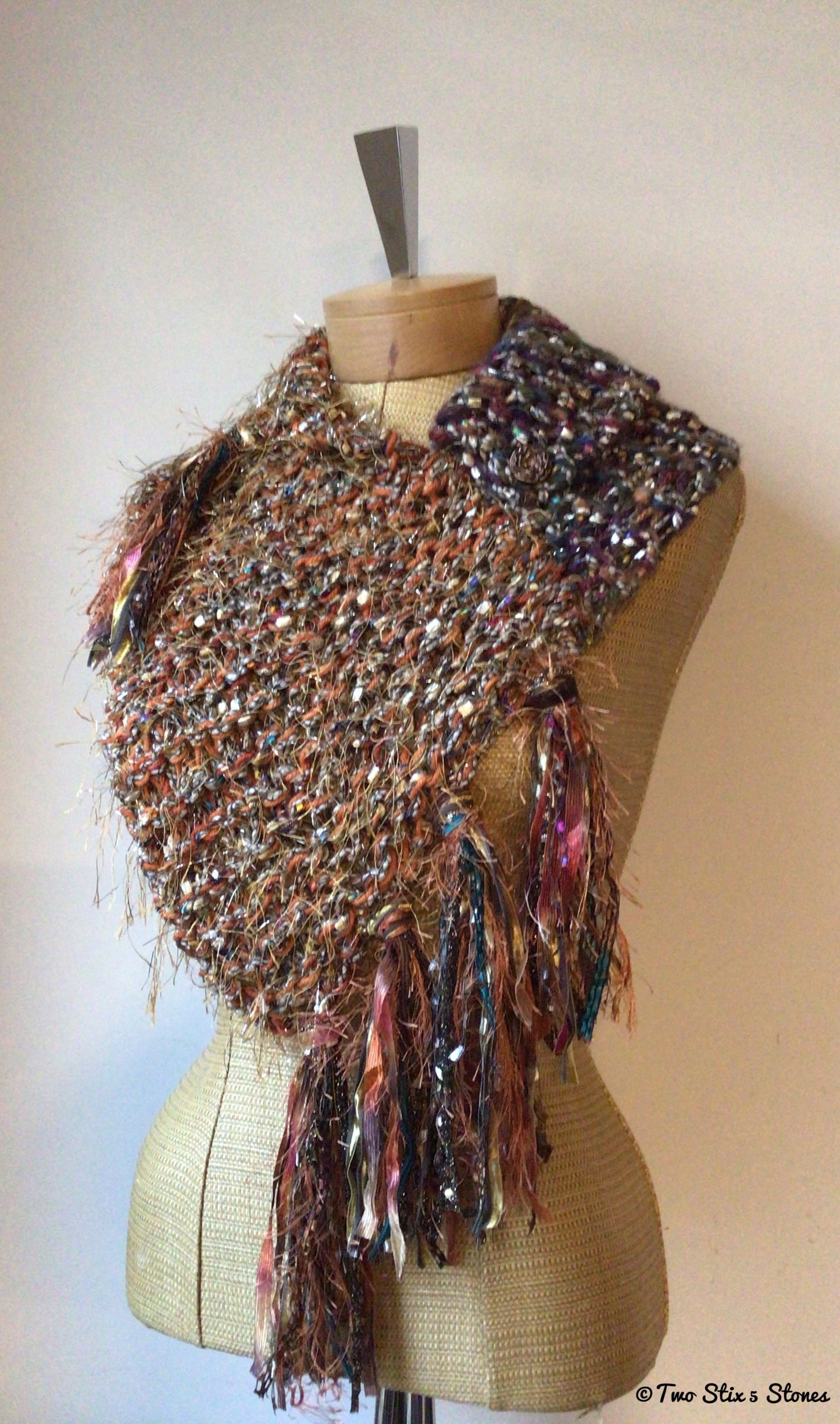 Luxe Copper Tweed Shawlette