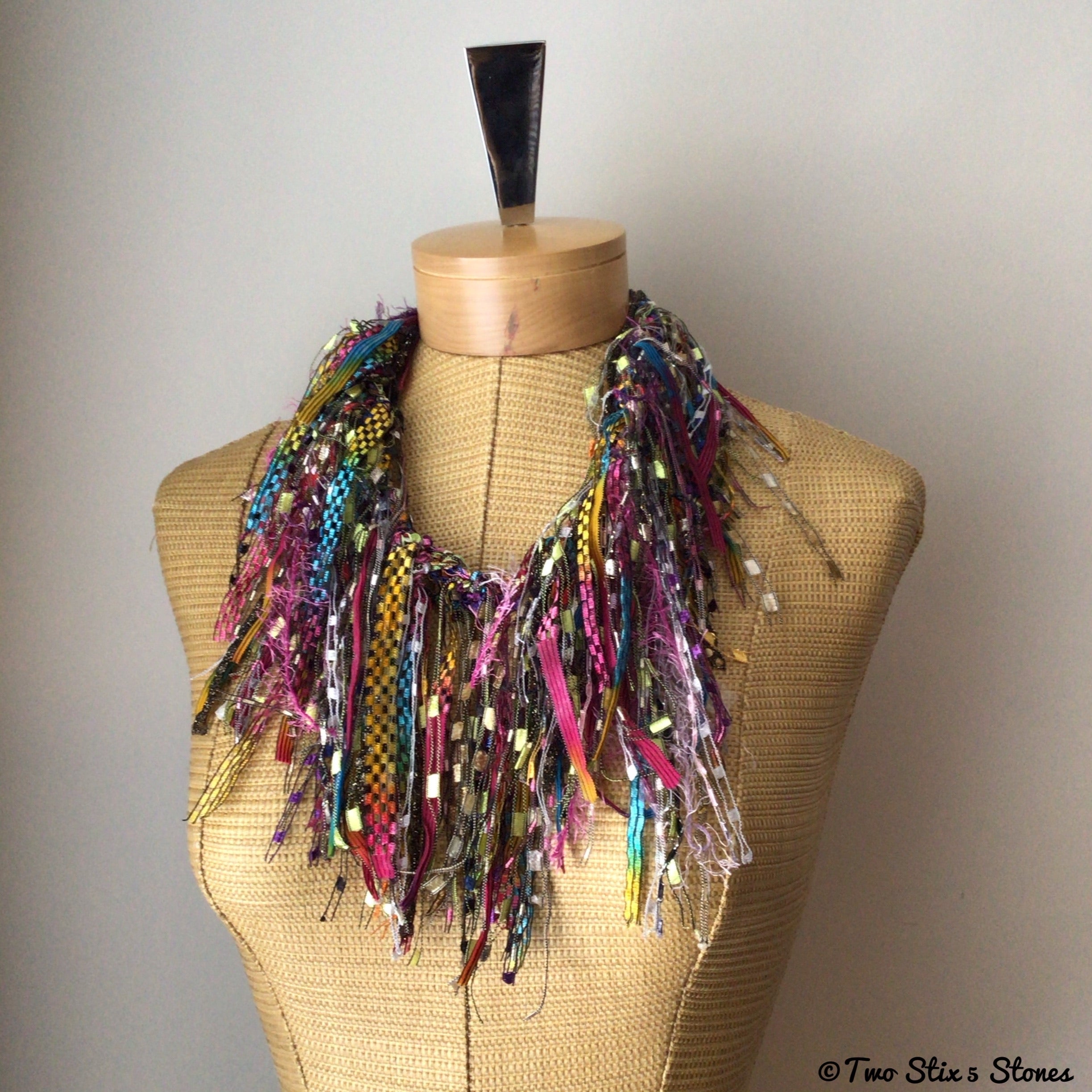 Colorful Exotic Fiber Necklace
