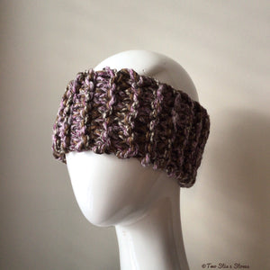 Brown Tweed Knit Headband
