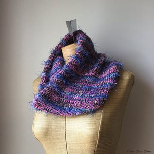 Lavender Tweed Knit Cowl