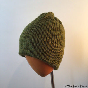 Green Tweed Knit Beanie