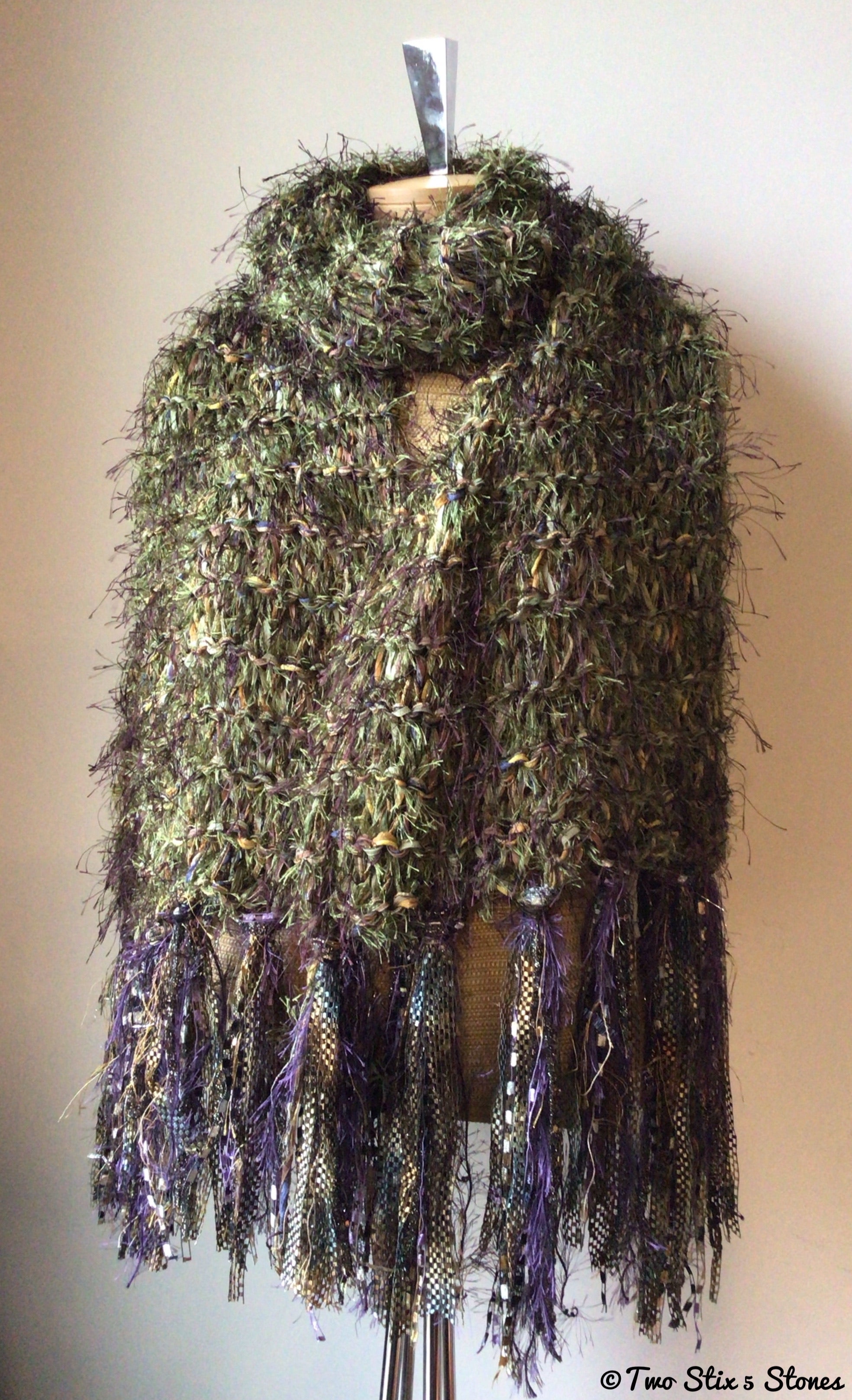 Earthy Tweed Knit Wrap