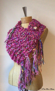 Luxe Pink Tweed Shawlette