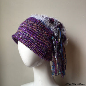 Luxe Purple Tweed Signature *Funky Chic* Hat