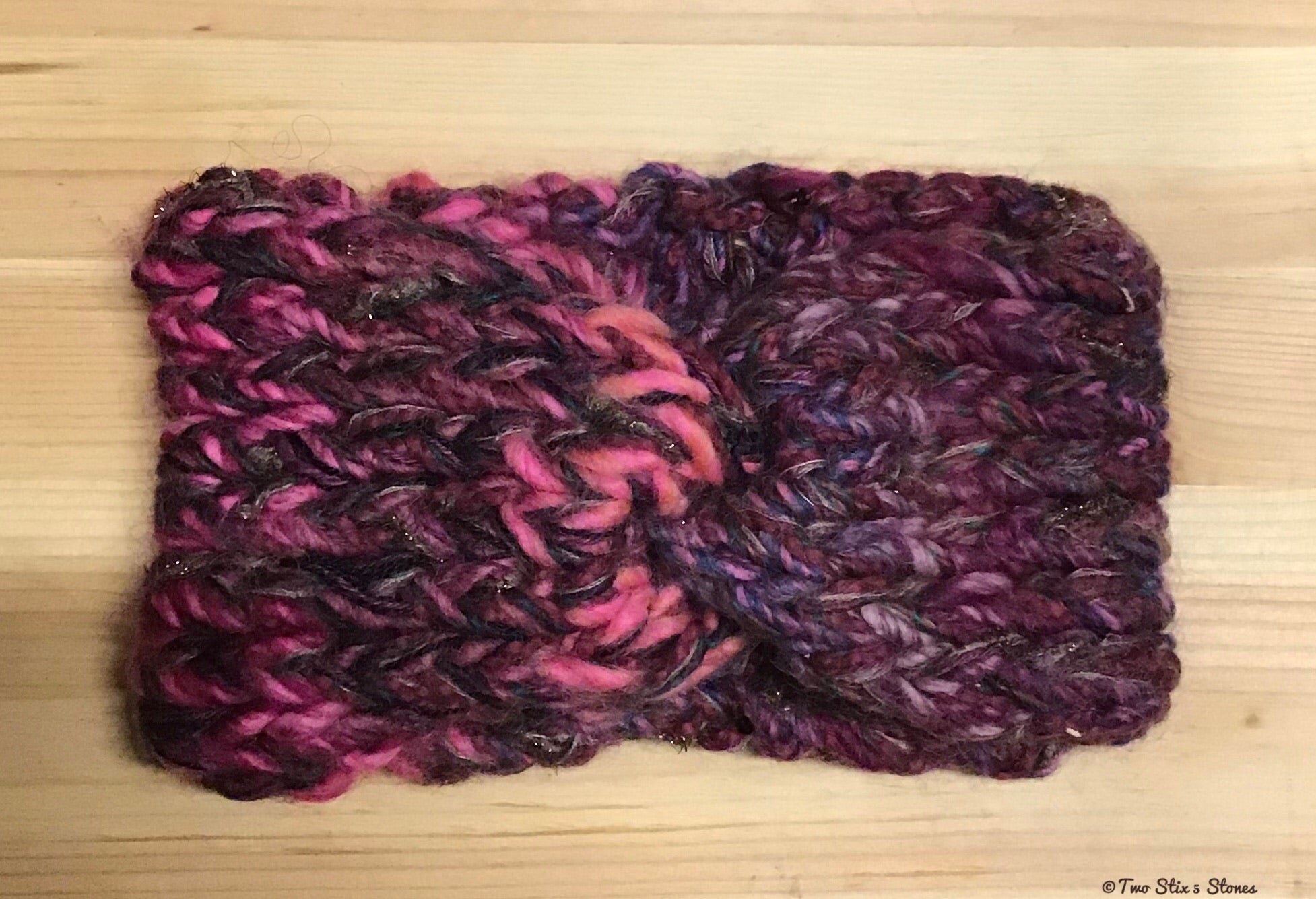 Purple & Pink Tweed Turban Headband