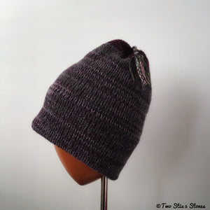 Grey Tweed Funky Tassel Hat