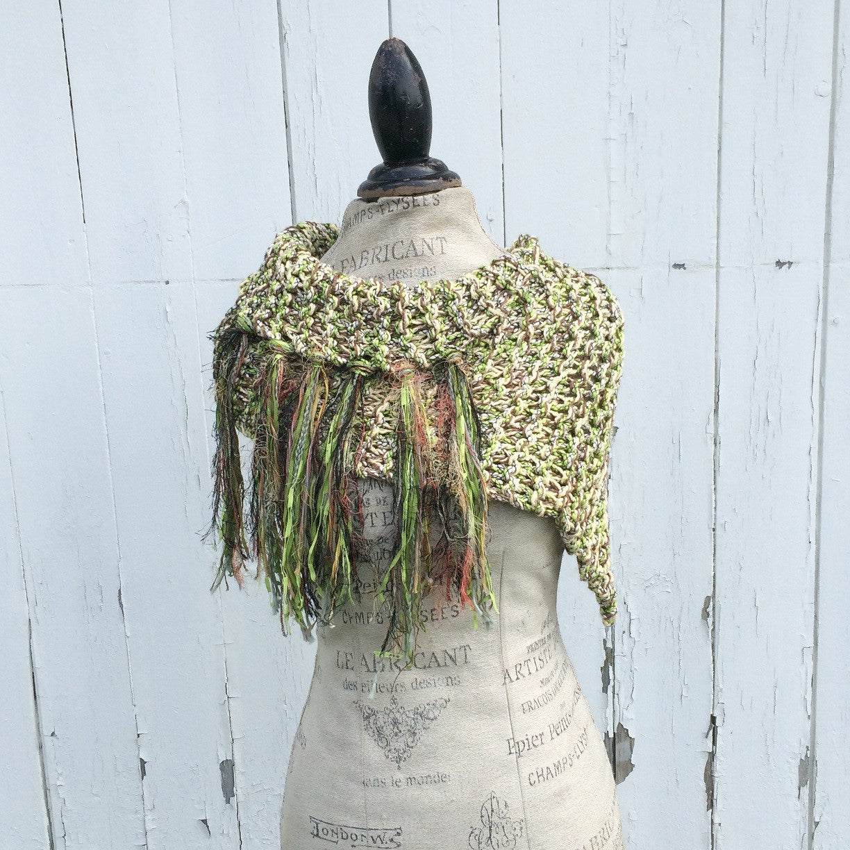 Loden Green Shawl w/Fringe